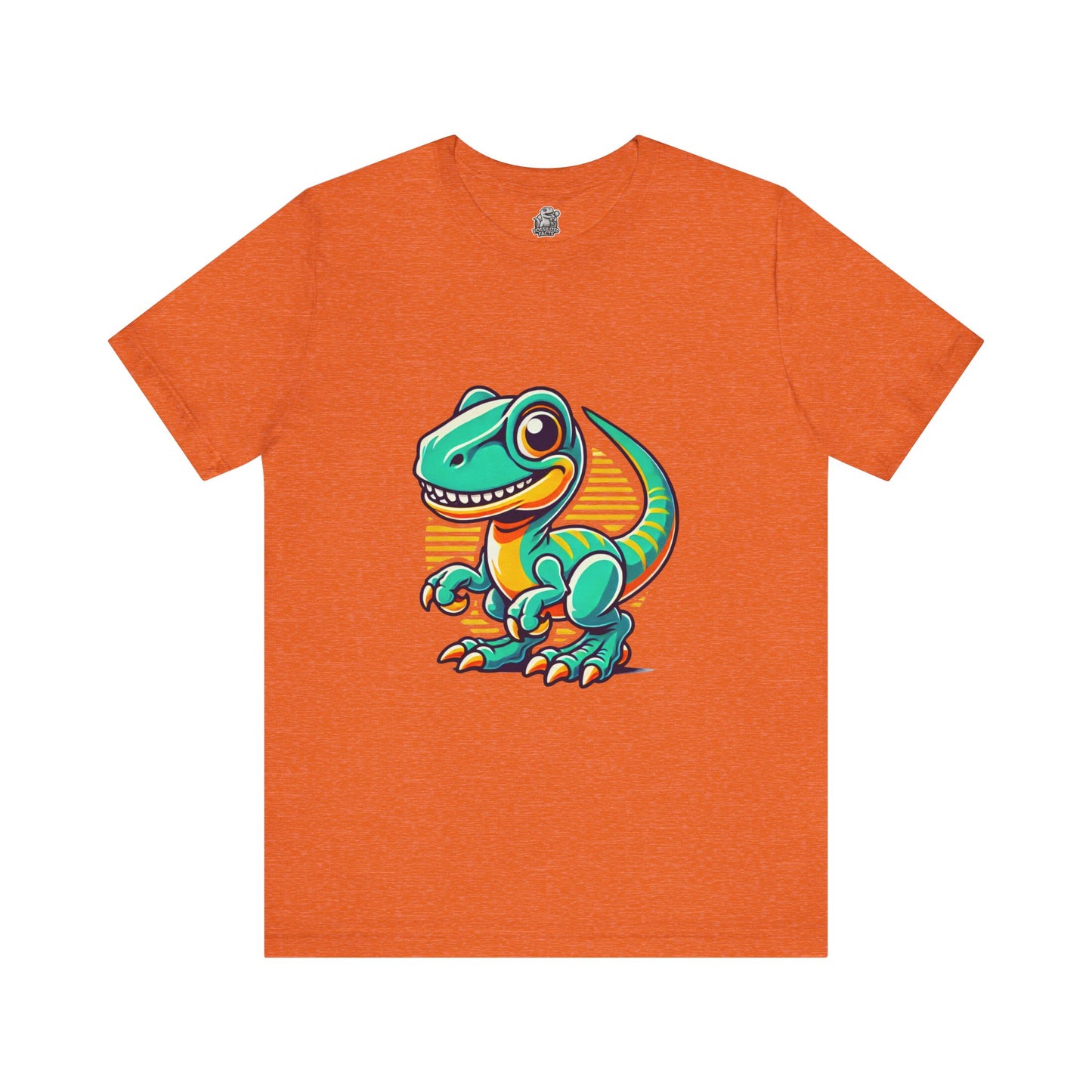 Retro Sunrise Velociraptor- Unisex Jersey Short Sleeve Tee Super Comfy Dino T-Shirt Gift