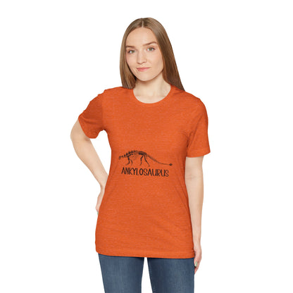 Fossil Ankylosaurus Black Graphic - Unisex Jersey Short Sleeve Tee Super Comfy Dino T-Shirt Gift