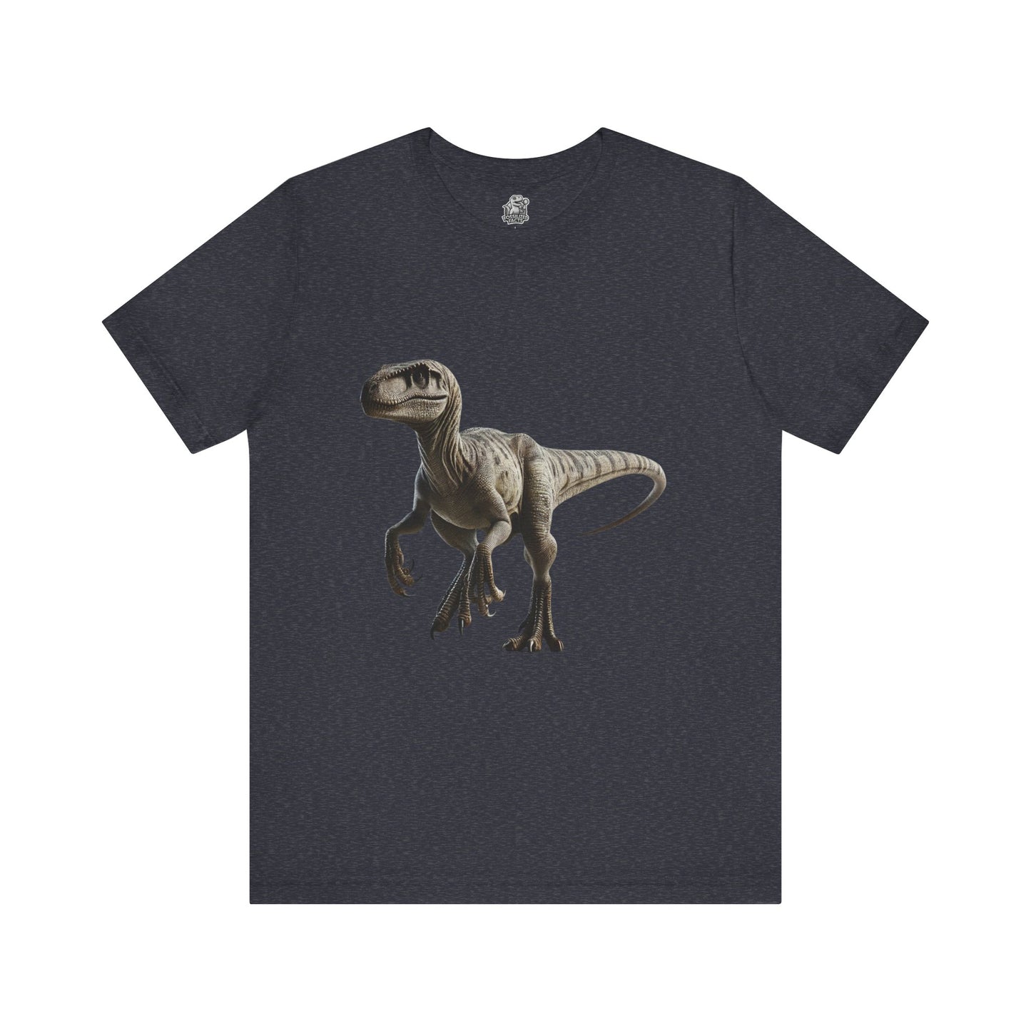 Brown Tone Theatrical Velociraptor - Unisex Jersey Short Sleeve Tee Super Comfy Dino T-Shirt Gift