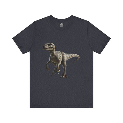 Brown Tone Theatrical Velociraptor - Unisex Jersey Short Sleeve Tee Super Comfy Dino T-Shirt Gift