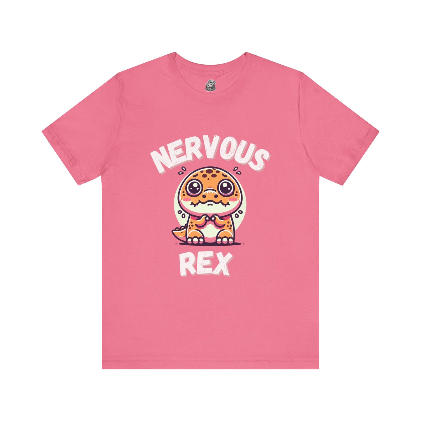 Nervous Rex Unisex T-Shirt – Adorable Unisex Dino Tee for Fun & Relatable Style