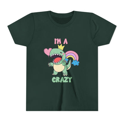 Crazy Cretaceous Cutie Youth Size T-Shirt for kids who love dinosaurs