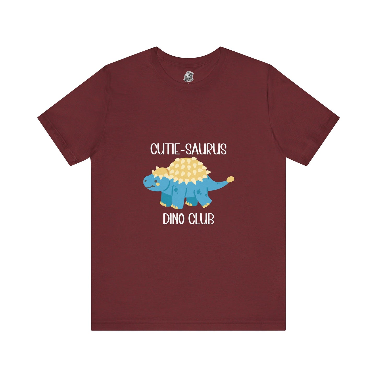 Ankylosaurus Cutie Saurus Dino Club Blue - White Graphic - Unisex Jersey Short Sleeve Tee Super Comfy Dino T-Shirt Gift