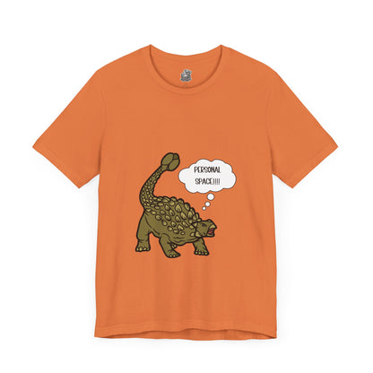 Ankylosaurus Personal Space Graphic - Unisex Jersey Short Sleeve Tee Super Comfy Dino T-Shirt Gift