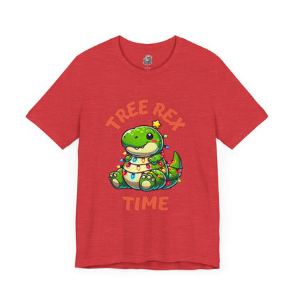 Tree Rex Time Merry Christmas Larry- Unisex Jersey Short Sleeve Tee Super Comfy Dino T-Shirt Gift