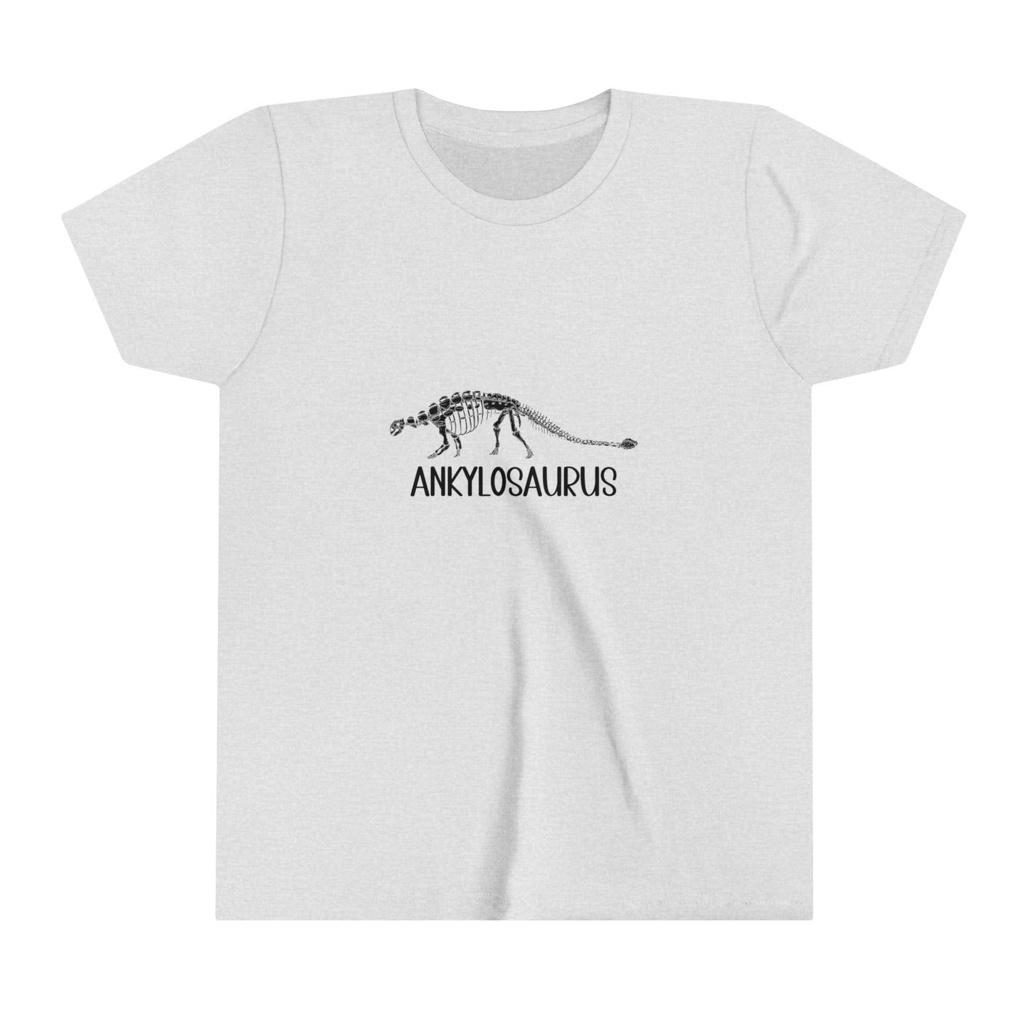 Youth Fossil Ankylosaurus T-Shirt with Black Graphics - Unisex Jersey Short Sleeve Tee Super Comfy Dino T-Shirt Gift