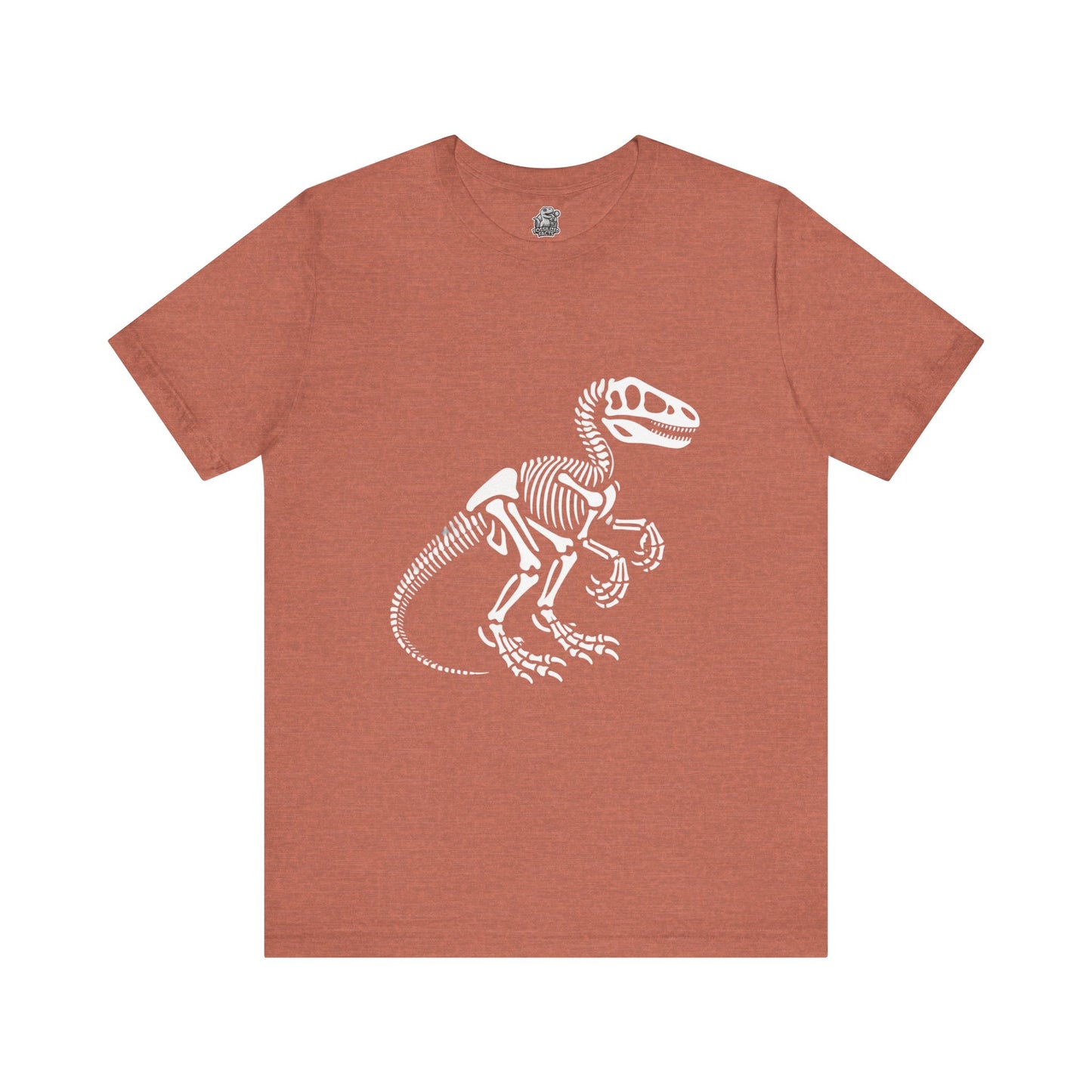 Velociraptor Skeleton Tee – Bold Fossil Graphic for Dinosaur Lovers! 🦖🦴✨ - Unisex Jersey Short Sleeve Tee Super Comfy Dino T-Shirt Gift