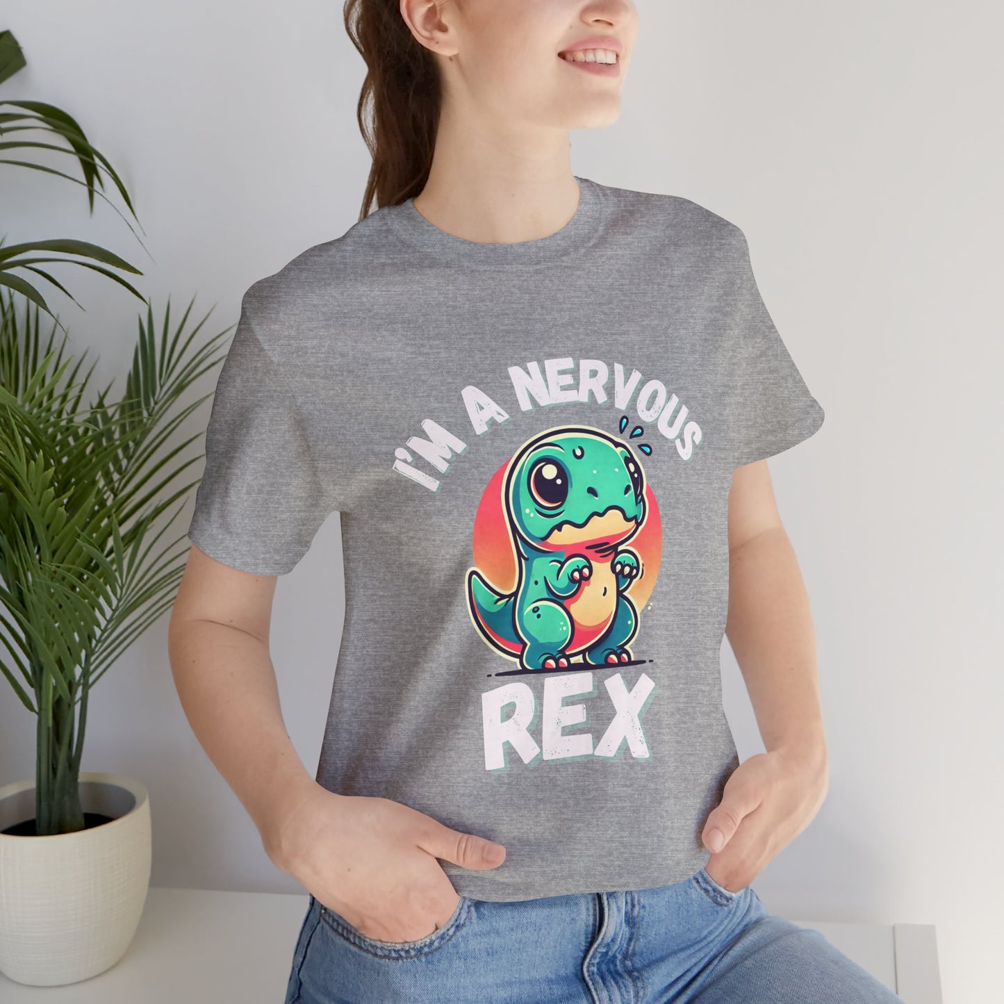 I’m a Nervous Rex Unisex T-Shirt – Cute & Funny Dinosaur Design for Dino Lovers