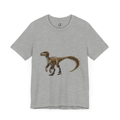 Wild & Feathered Velociraptor Tee – Bold Jungle Vibes and Fierce Dino Style! 🦖🌿🔥 - Unisex Jersey Short Sleeve Tee Super Comfy Dino T-Shirt Gift