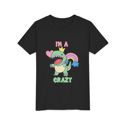 Crazy Cretaceous Cutie Youth Size T-Shirt for kids who love dinosaurs
