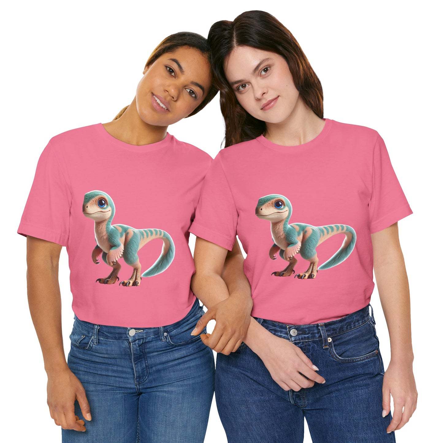 Pastel Velociraptor - Unisex Jersey Short Sleeve Tee Super Comfy Dino T-Shirt Gift