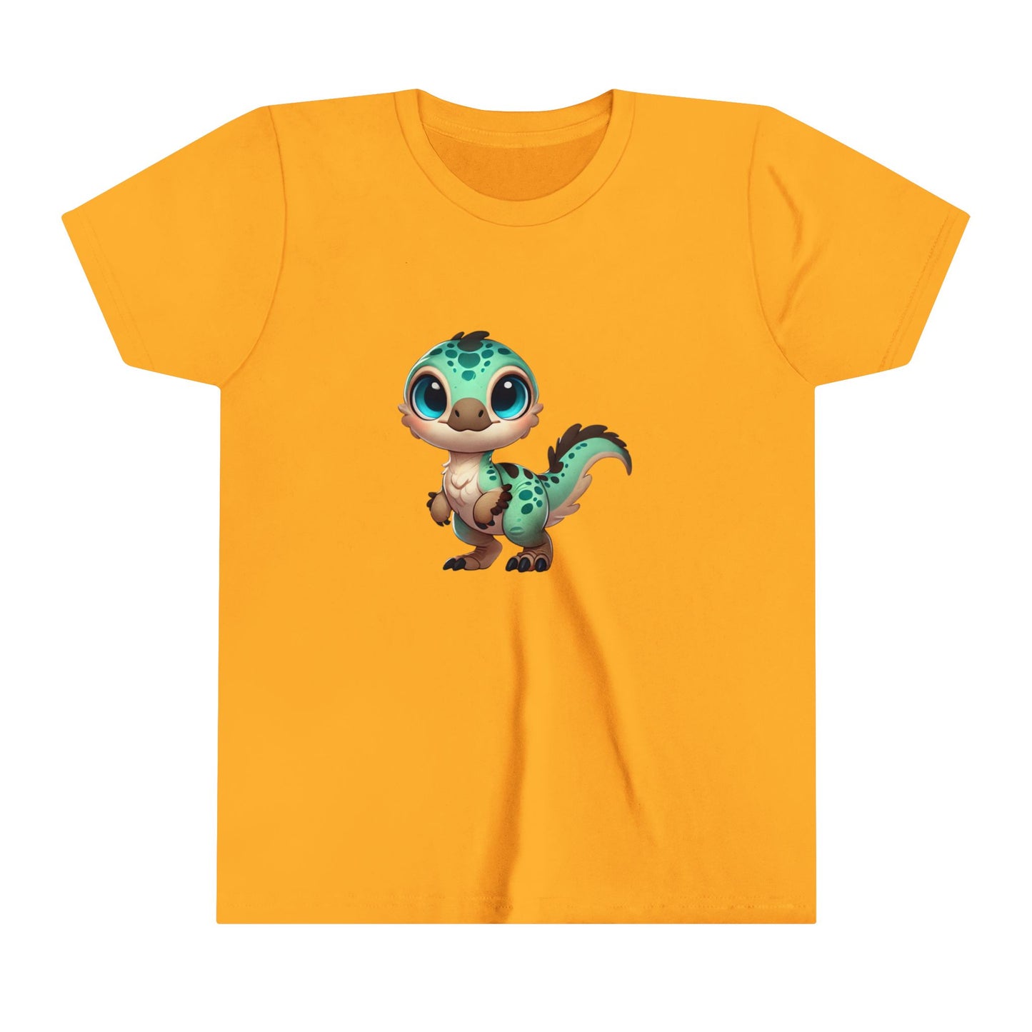 Youth Vibrant Jungle Velociraptor Tee – Bold Green & Yellow Dino Style! 🦖🌿🔥 - Unisex Jersey Short Sleeve Tee Super Comfy Dino T-Shirt Gift