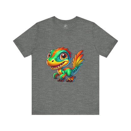 Smiley Velociraptor- Unisex Jersey Short Sleeve Tee Super Comfy Dino T-Shirt Gift