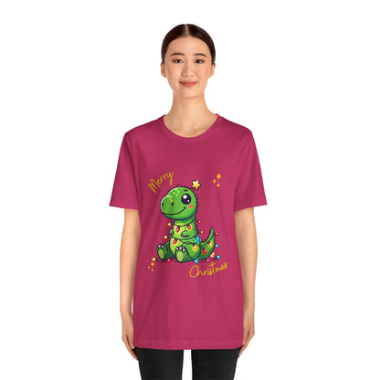 Tree Rex Merry Christmas Steve - Unisex Jersey Short Sleeve Tee Super Comfy Dino T-Shirt Gift