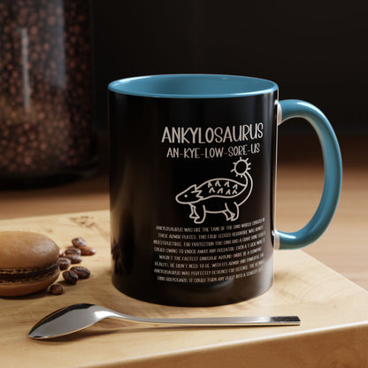 Cute Ankylosaurus Mug with Detailed White Graphic Amazing Gift for the Dino Lovers in your life