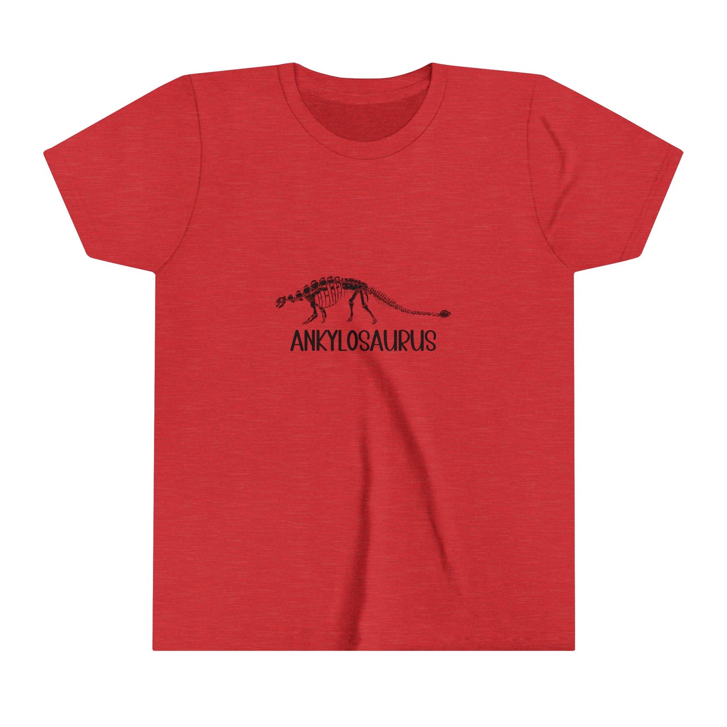 Youth Fossil Ankylosaurus T-Shirt with Black Graphics - Unisex Jersey Short Sleeve Tee Super Comfy Dino T-Shirt Gift