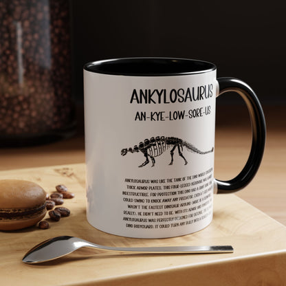 Fossil Ankylosaurus Mug with Detailed Black Graphic Amazing Gift for the Dino Lovers in your life