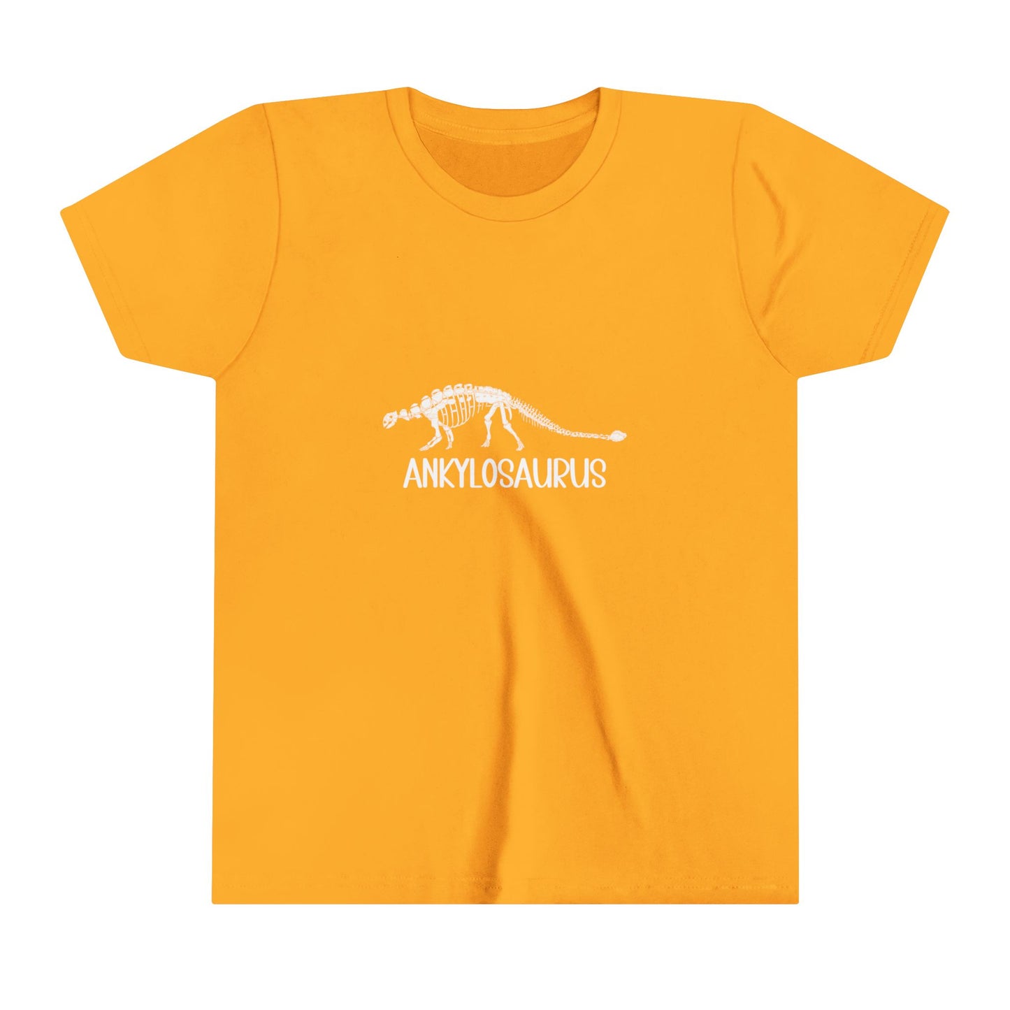 Youth Fossil Ankylosaurus T-Shirt with White Graphics - Unisex Jersey Short Sleeve Tee Super Comfy Dino T-Shirt Gift