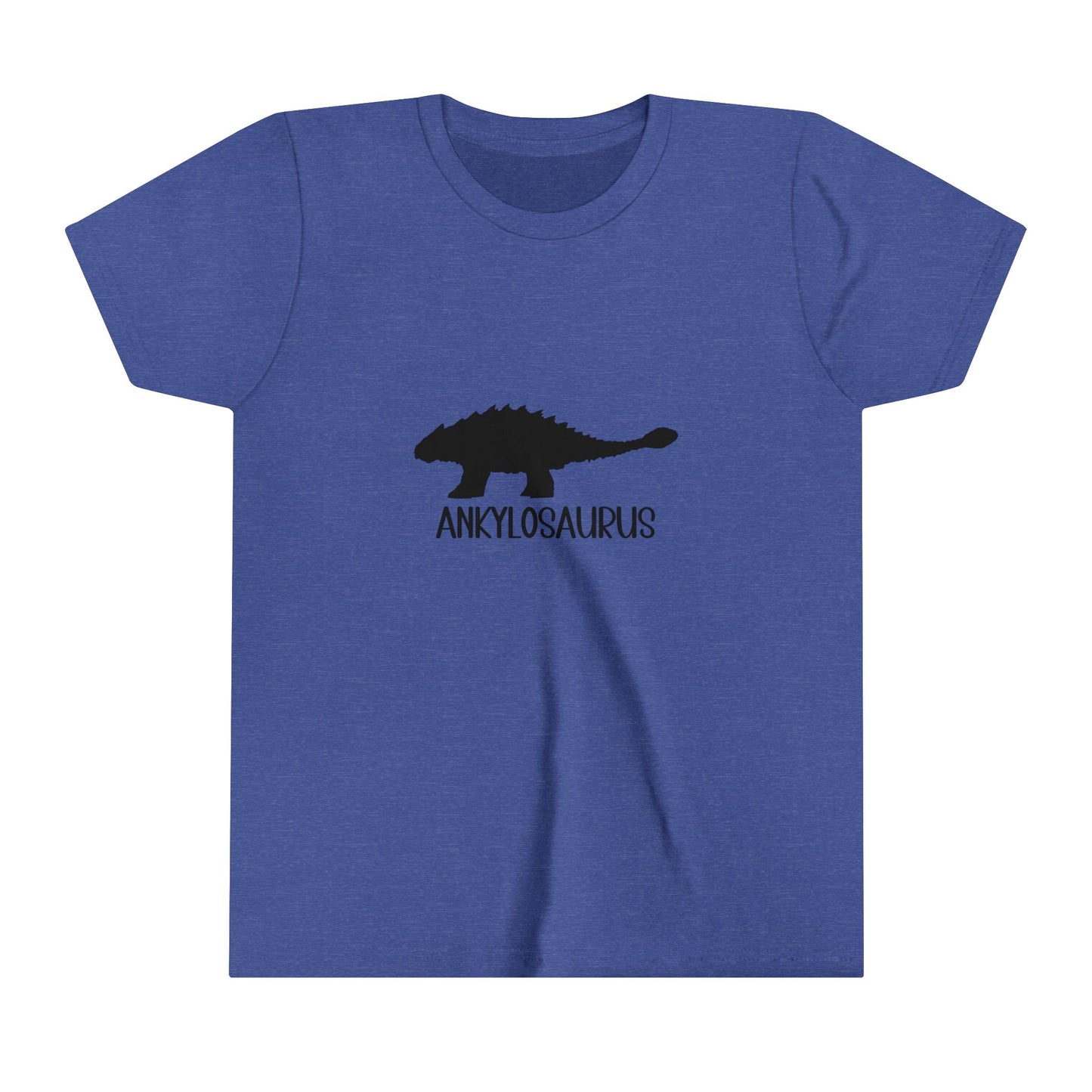 Youth Ankylosaurus T-Shirt with Black Graphics - Unisex Jersey Short Sleeve Tee Super Comfy Dino T-Shirt Gift