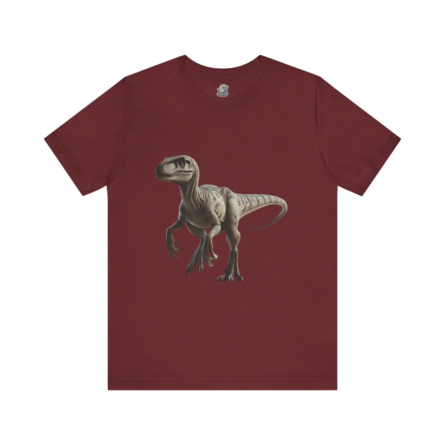 Brown Tone Theatrical Velociraptor - Unisex Jersey Short Sleeve Tee Super Comfy Dino T-Shirt Gift