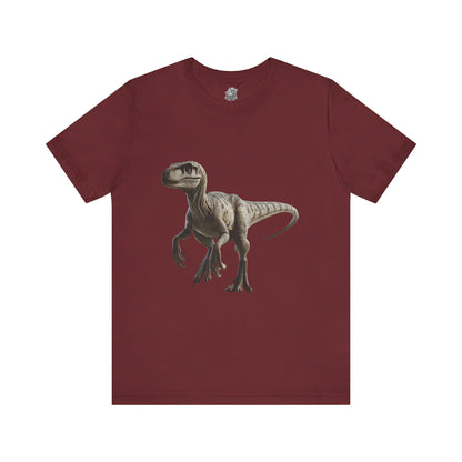 Brown Tone Theatrical Velociraptor - Unisex Jersey Short Sleeve Tee Super Comfy Dino T-Shirt Gift