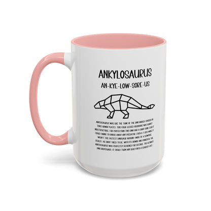 Polygon Ankylosaurus Mug with Detailed Black Graphic Amazing Gift for the Dino Lovers in your life