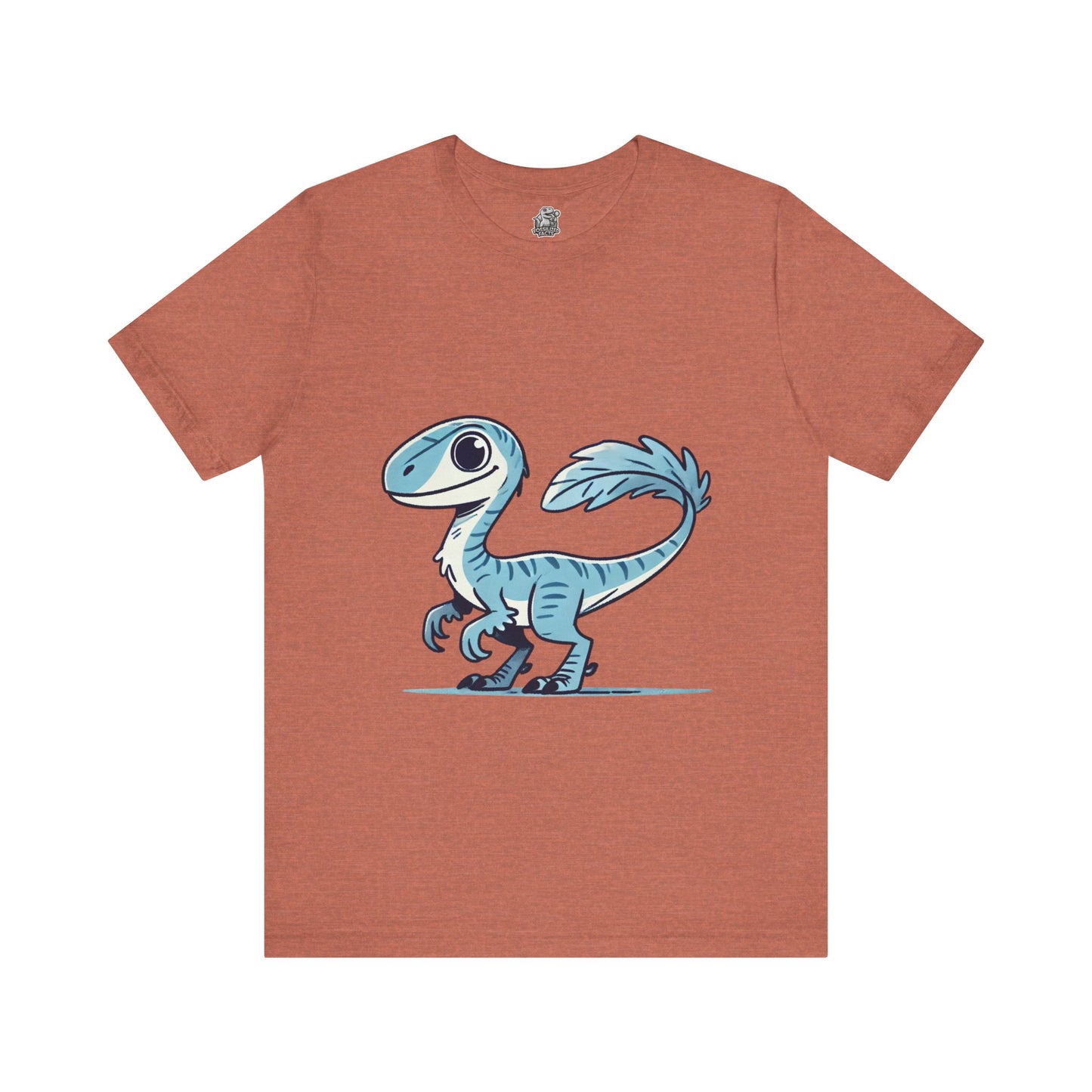 Charming Blue Velociraptor Tee – Cool Dino Style with a Playful Twist! 🦖💙❄️ - Unisex Jersey Short Sleeve Tee Super Comfy Dino T-Shirt Gift