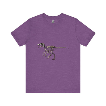 Velociraptor Skeleton Tee – Classic Fossil Design for Dinosaur Enthusiasts! 🦖💀🦴 - Unisex Jersey Short Sleeve Tee Super Comfy Dino T-Shirt Gift