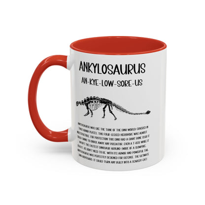 Fossil Ankylosaurus Mug with Detailed Black Graphic Amazing Gift for the Dino Lovers in your life