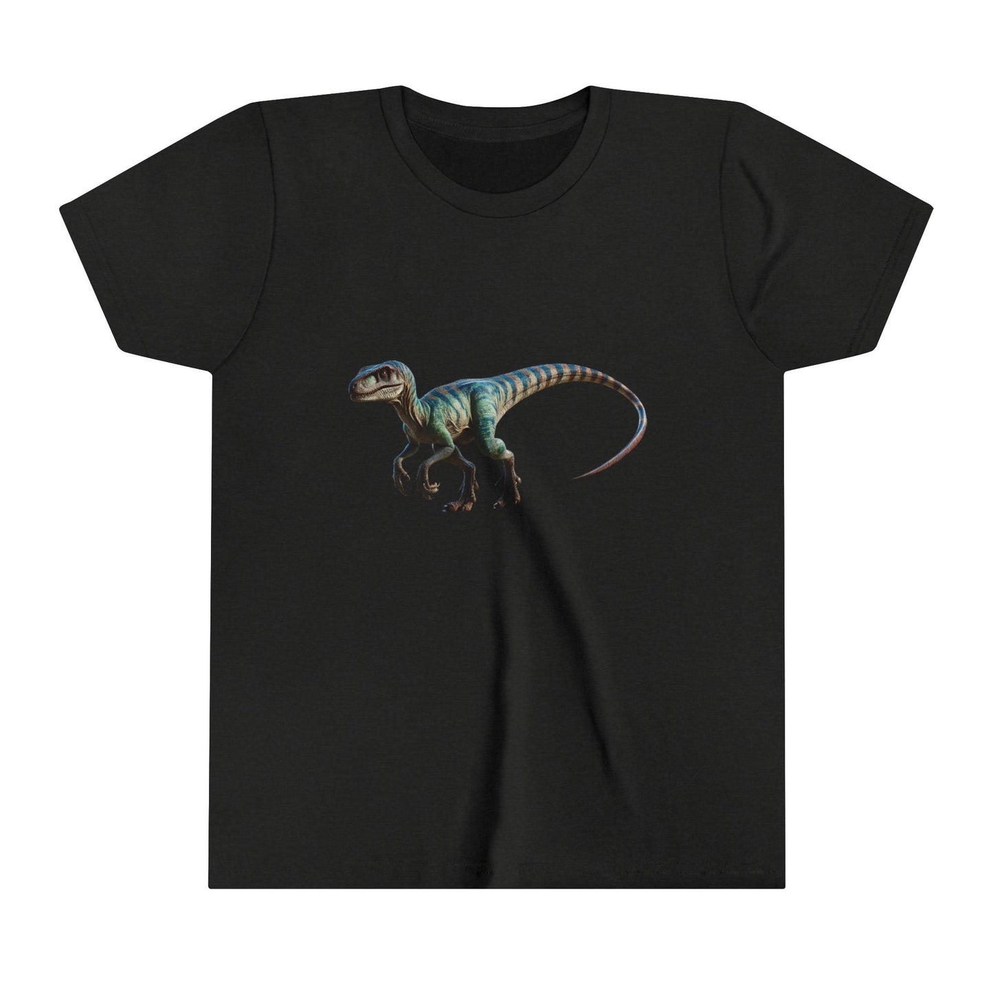 Youth Vibrant Velociraptor Adventure Tee – Unleash Your Inner Dino Explorer with Fierce Style! 🦖🌈 - Unisex Jersey Short Sleeve Tee Super Comfy Dino T-Shirt Gift