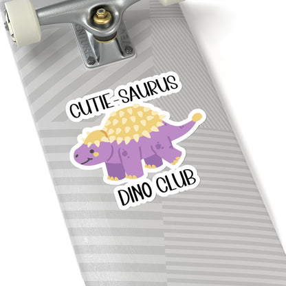 Ankylosaurus Cutie Saurus Dino Club Purple -  Amazing Kiss-Cut Sticker Gift to dino decorate any surface