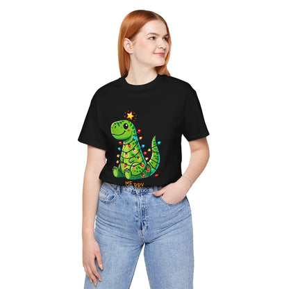 Merry Christmas - Tree Rex Devan - Unisex Jersey Short Sleeve Tee Super Comfy Dino T-Shirt Gift