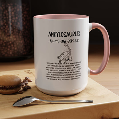 Defensive  Ankylosaurus Mug with Detailed Black Graphic Amazing Gift for the Dino Lovers in your life