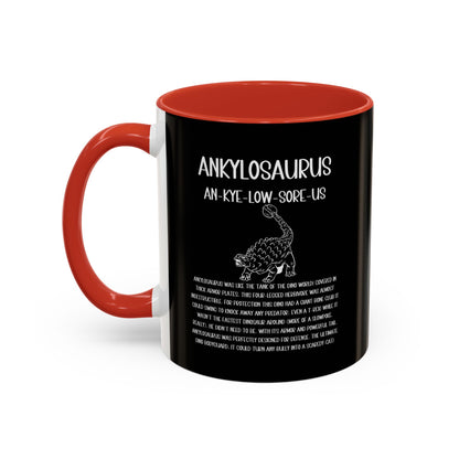 Defensive Ankylosaurus Mug with Detailed White Graphic Amazing Gift for the Dino Lovers in your life