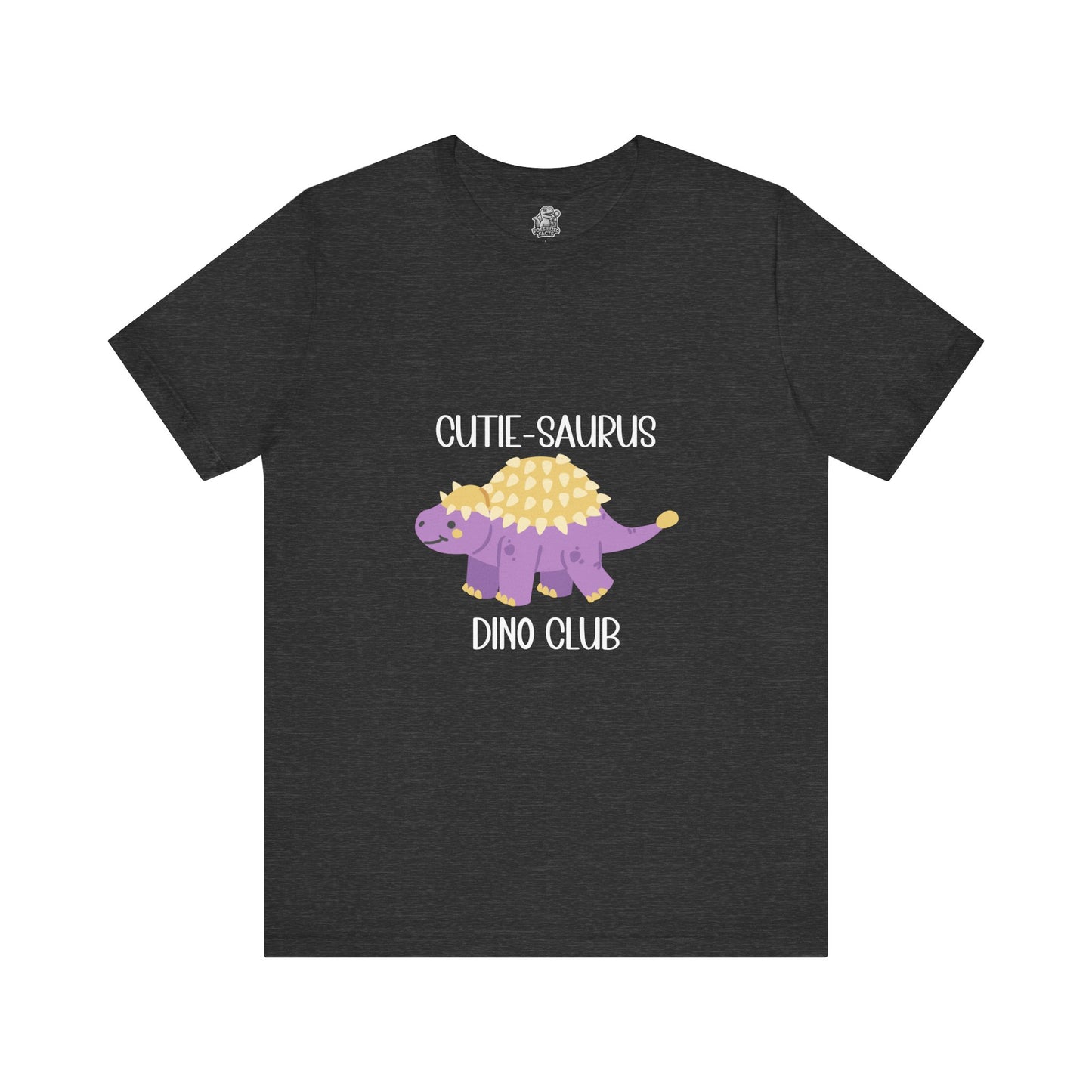 Ankylosaurus Ankylosaurus Cutie Saurus Dino Club Purple - White Graphic - Unisex Jersey Short Sleeve Tee Super Comfy Dino T-Shirt Gift