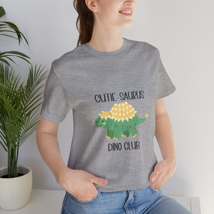 Ankylosaurus Cutie Saurus Dino Club Green - Black Graphic - Unisex Jersey Short Sleeve Tee Super Comfy Dino T-Shirt Gift