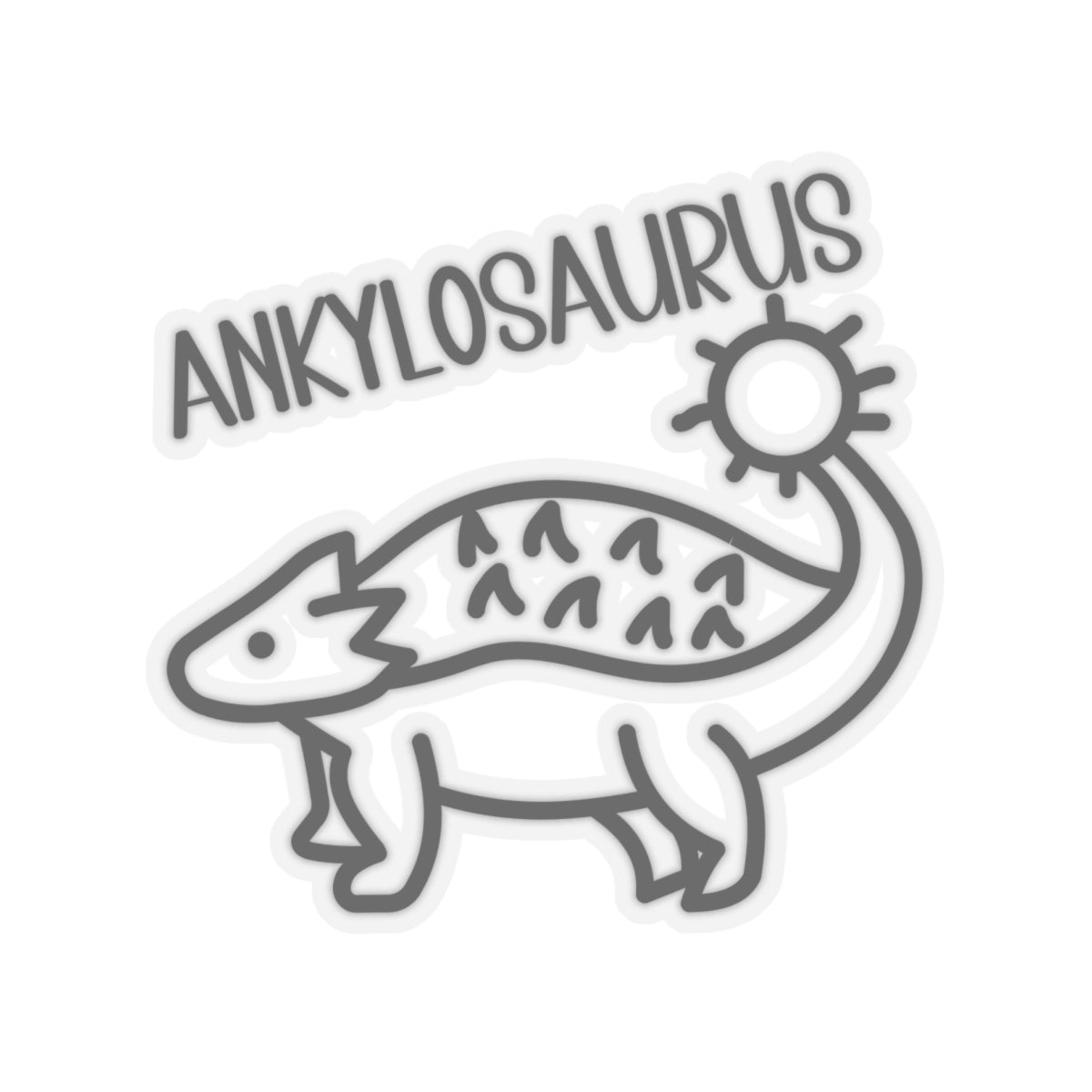 Cute Ankylosaurus - Amazing Kiss-Cut Sticker Gift to dino decorate any surface