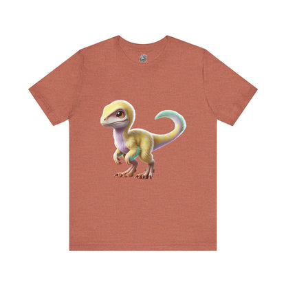 Fluffy Pastel Baby Velociraptor T-Shirt - Unisex Jersey Short Sleeve Tee Super Comfy Dino T-Shirt Gift