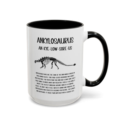 Fossil Ankylosaurus Mug with Detailed Black Graphic Amazing Gift for the Dino Lovers in your life