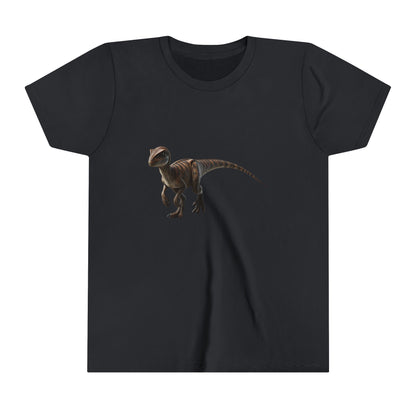 Youth Playful Velociraptor Tee – Bring Dino Adventure to Your Day! 🦖 - Unisex Jersey Short Sleeve Tee Super Comfy Dino T-Shirt Gift