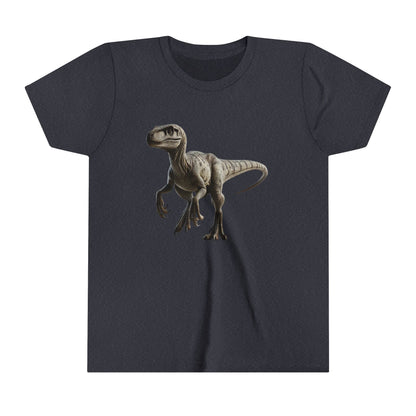 Youth Realistic Velociraptor T-Shirt – Fierce Style for Dinosaur Enthusiasts 🦖 - Unisex Jersey Short Sleeve Tee Super Comfy Dino T-Shirt Gift