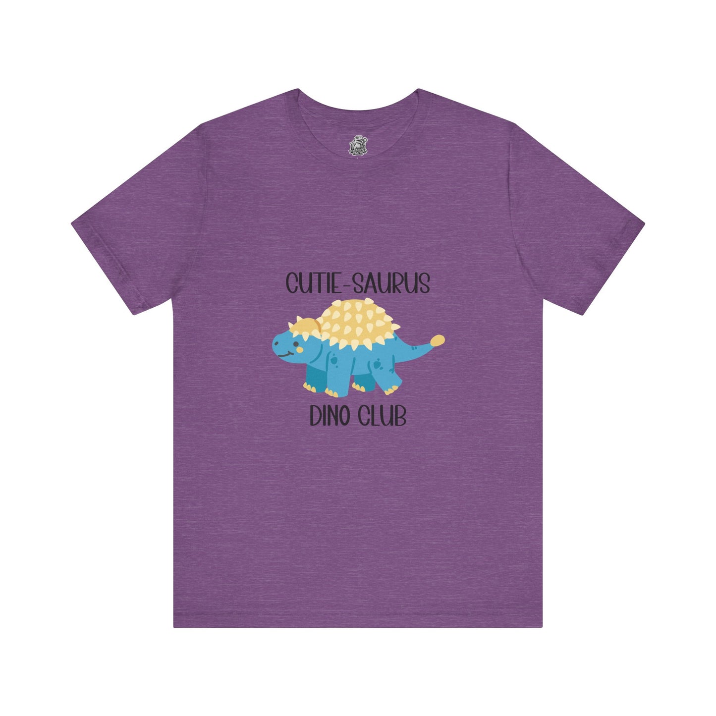 Ankylosaurus Cutie Saurus Dino Club Blue - Black Graphic - Unisex Jersey Short Sleeve Tee Super Comfy Dino T-Shirt Gift