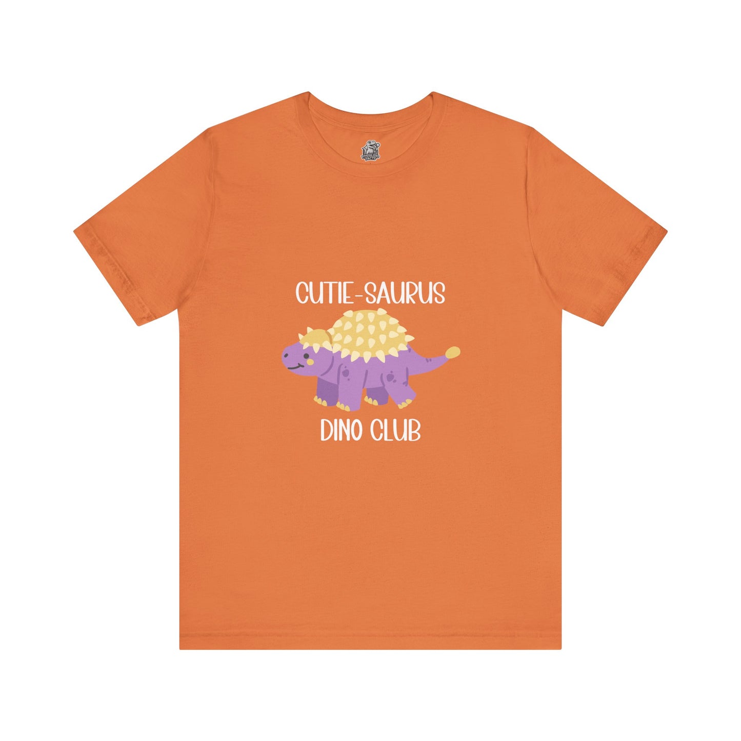 Ankylosaurus Ankylosaurus Cutie Saurus Dino Club Purple - White Graphic - Unisex Jersey Short Sleeve Tee Super Comfy Dino T-Shirt Gift