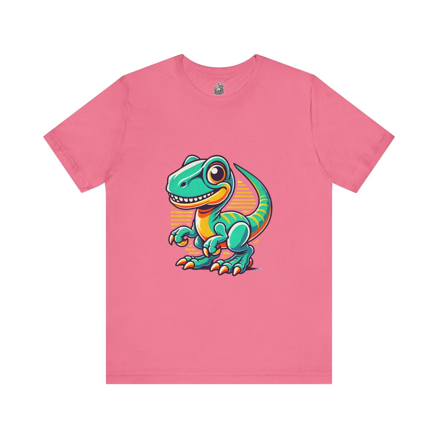 Retro Sunrise Velociraptor- Unisex Jersey Short Sleeve Tee Super Comfy Dino T-Shirt Gift