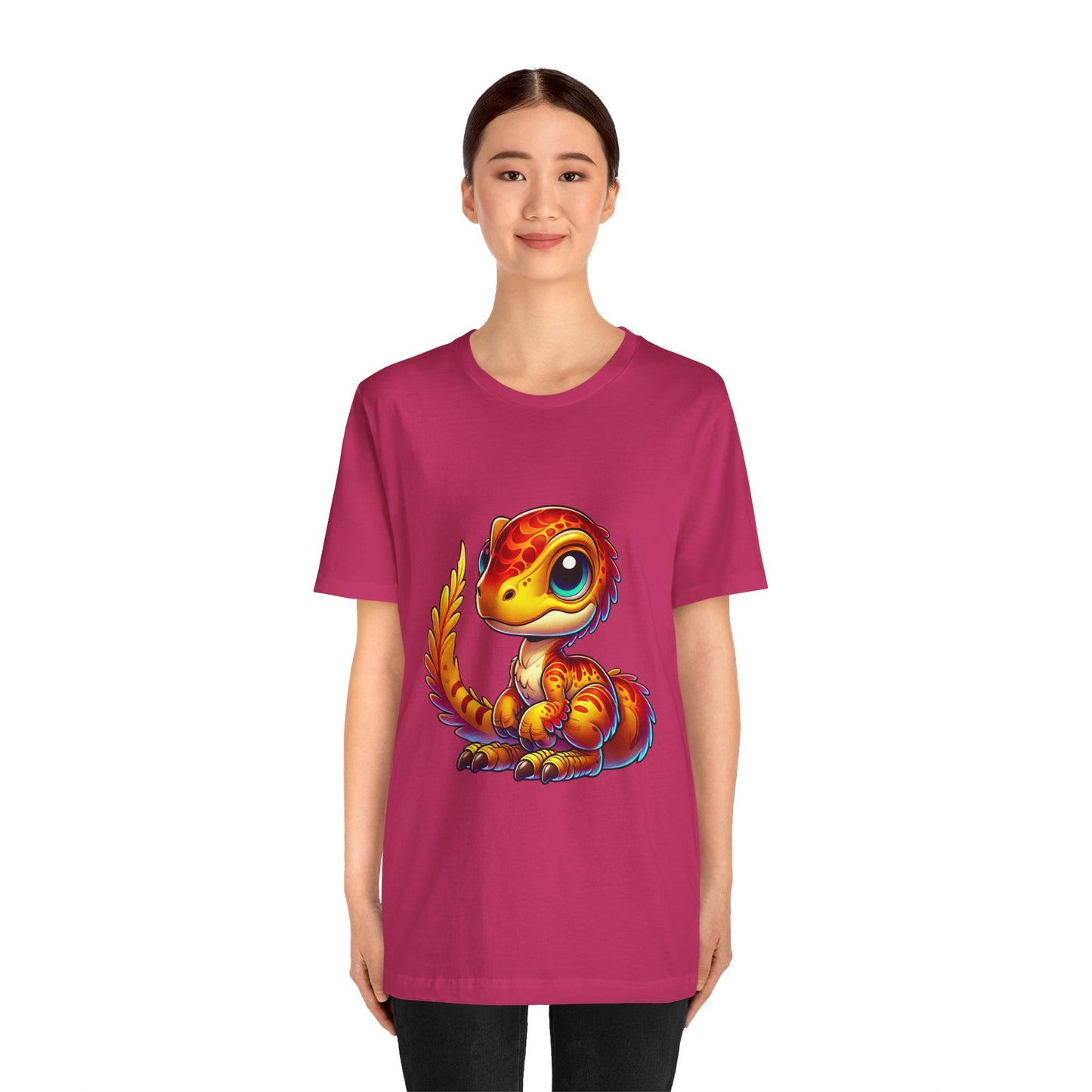 Adorable Velociraptor - Unisex Jersey Short Sleeve Tee Super Comfy Dino T-Shirt Gift