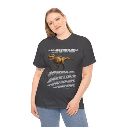 Jurassic Style - Carcharodontosaurus Dinosaur Unisex Heavy Cotton Tee