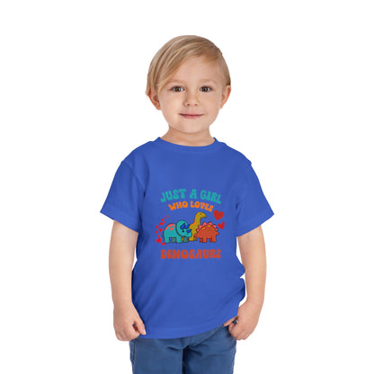 Just a Girl Who Loves Dinosaurs Toddler Size T-Shirt Stem children who Love Dinosaurs Tshirts