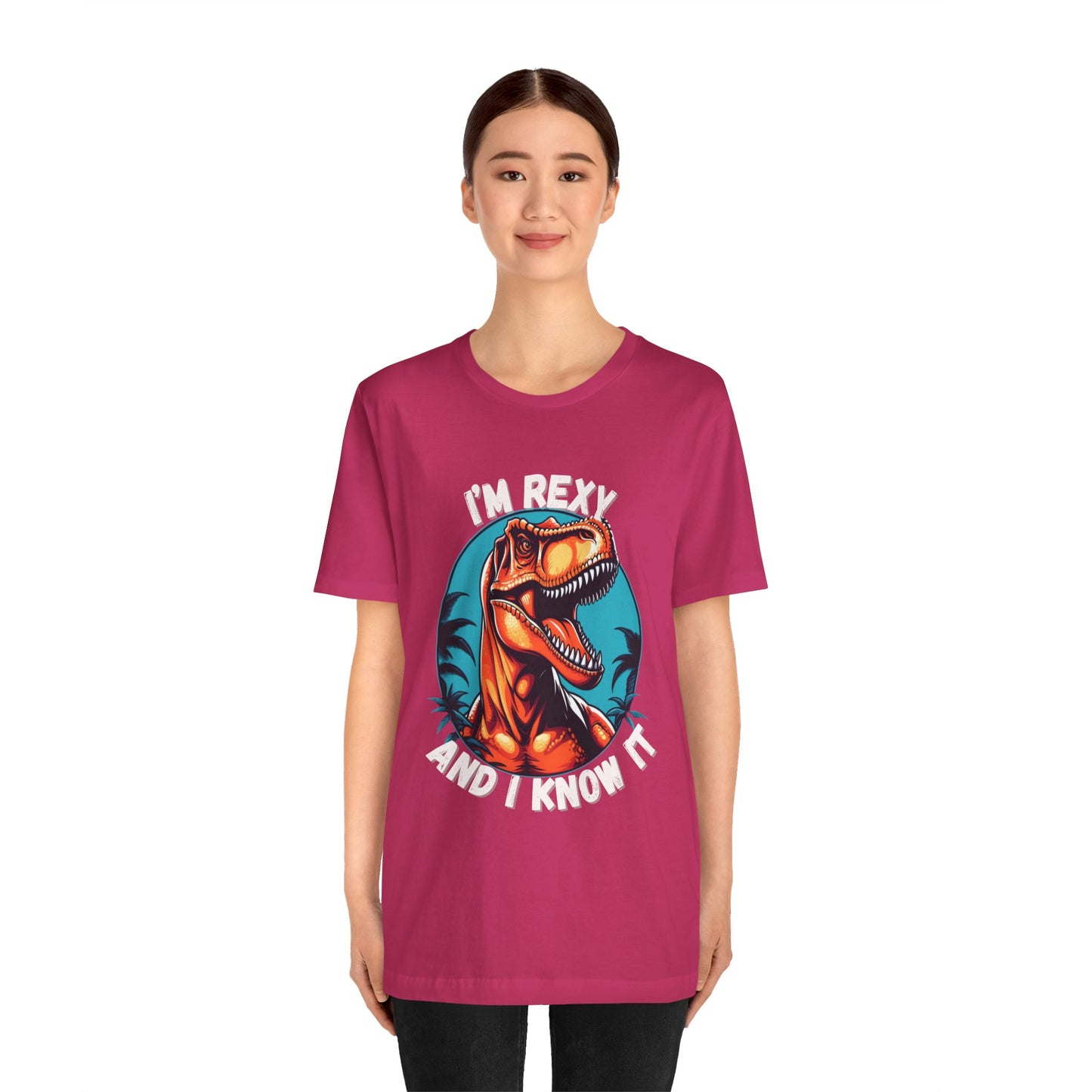 I’m Rexy and I Know It Unisex T-Shirt – Bold & Fun T-Rex Design for Dinosaur Fans Moden Style