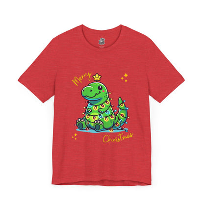 Tree Rex Merry Christmas Jerry - Unisex Jersey Short Sleeve Tee Super Comfy Dino T-Shirt Gift