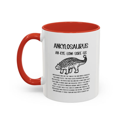 Outlined Ankylosaurus Mug with Detailed Black Graphic Amazing Gift for the Dino Lovers in your life